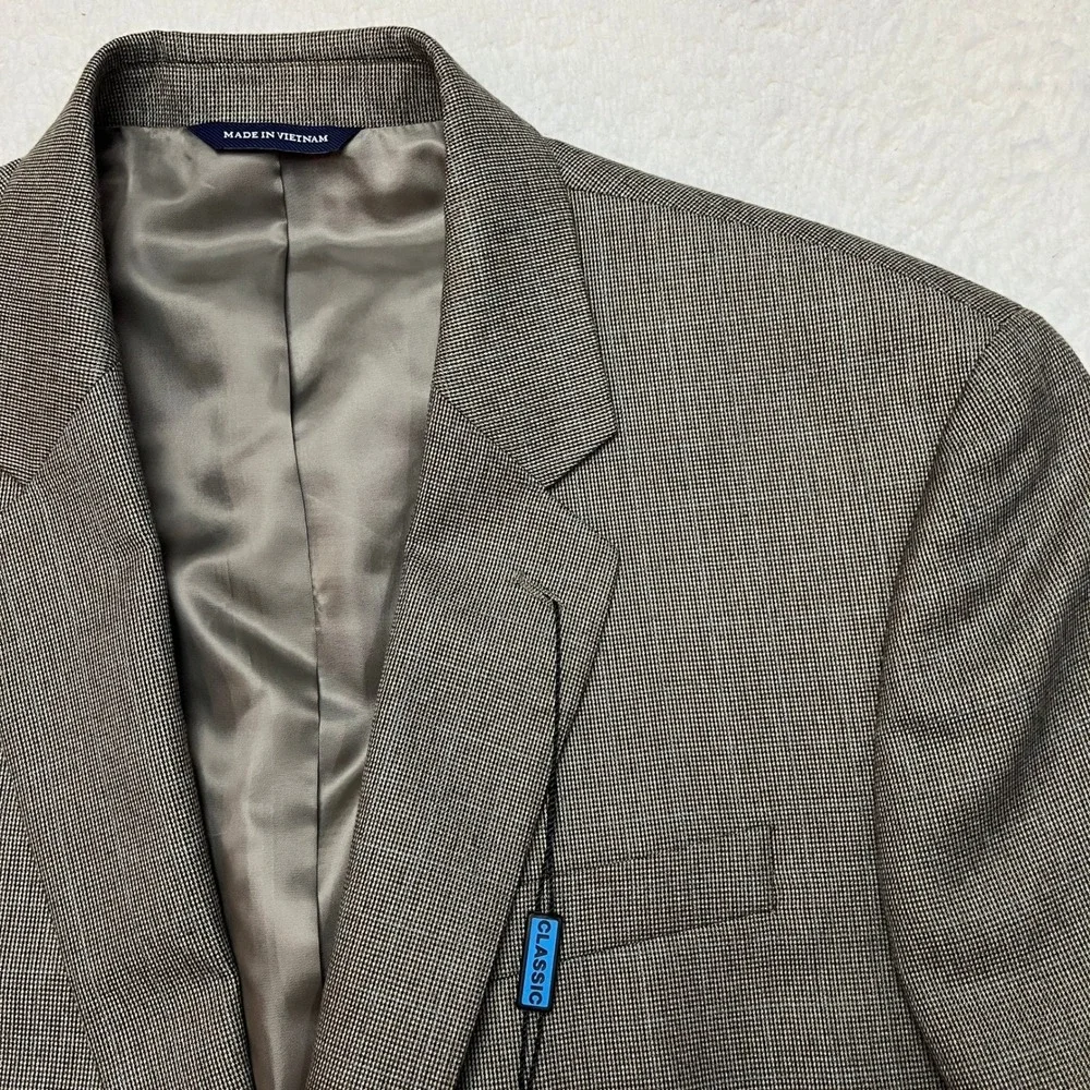 Croft & Barrow Sport Coat Mens 44L Brown Classic Fit Two Button‎ Blazer NWT